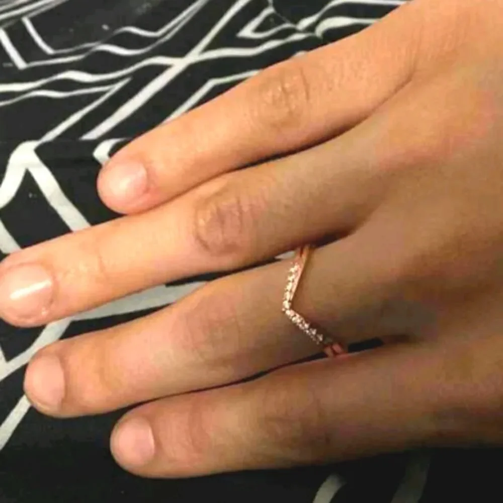 925 Rose gold 925 sterling silver minimalist ring